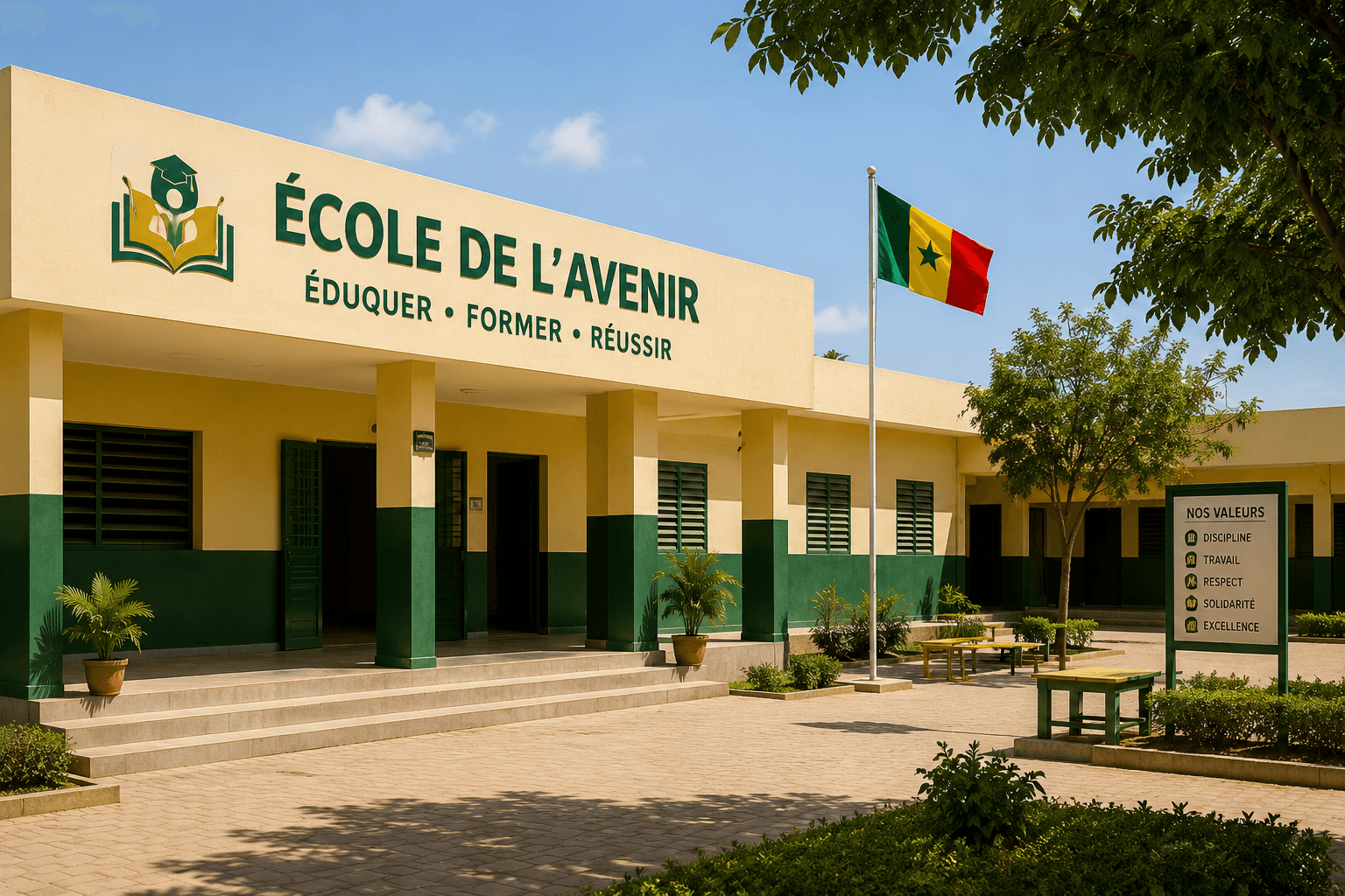 Établissement scolaire moderne au Sénégal